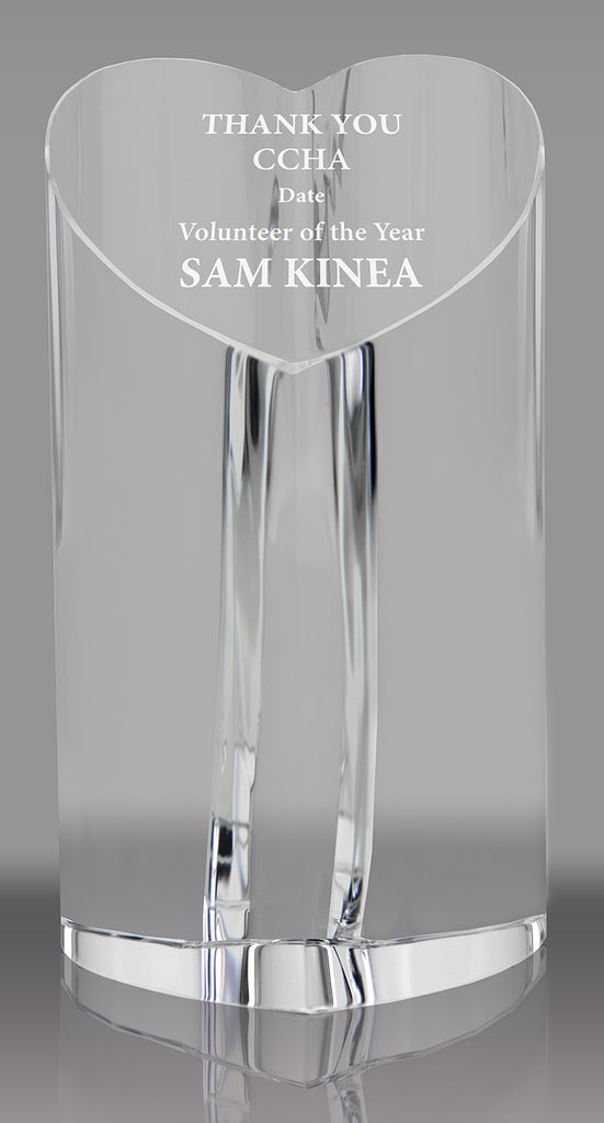 Optical Crystal Heart Tower Award [CFHTT-5-X]