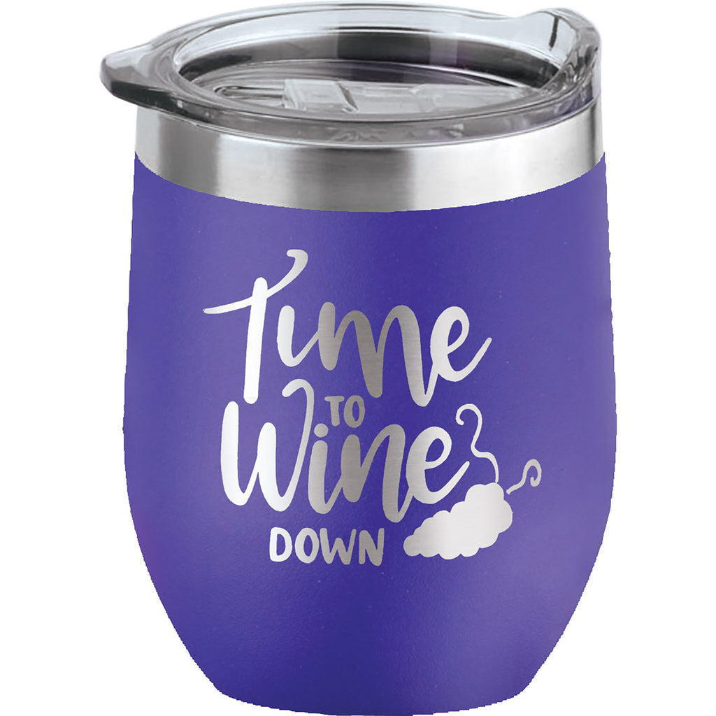 TahoeÂ© 16 oz Wine Tumbler with Premium Slide Lid - Purple [TMLG16-PRP]