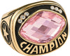 Pink Cut Glass Champion Ring- Gold [RNGJ6-PNK-G]