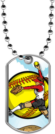 Softball Dog Tags [DTLAM2-SB]