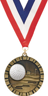 Golf 3D Rubber Graphic Medal [MRFC2-GL]