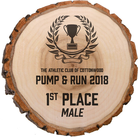 Old West Cottonwood Log Plaque- 7 inch [POWLC17]