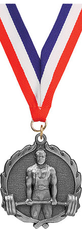 Weightlifting Wreath Medal- Silver [MP18-WL-S]