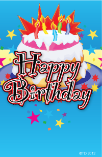 Happy Birthday Plaque Insert [BBP-2046]