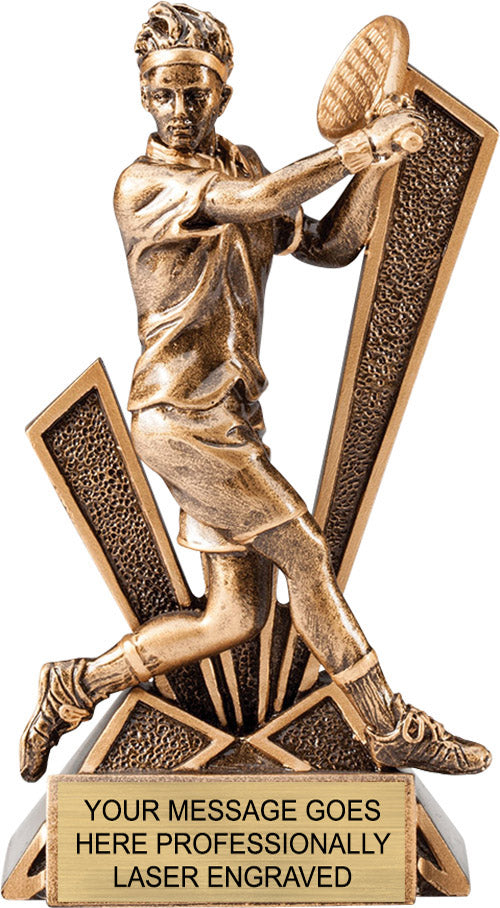 Tennis Male Check Mate - 6.5" Resin Trophy [RMCM6-TNM]