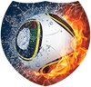 Soccer (International) Fire & Water Shield Insert [SH-3151]