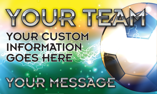Soccer 3 x 5 Vinyl Banner- Lightning [VB-SC-LGT-35]