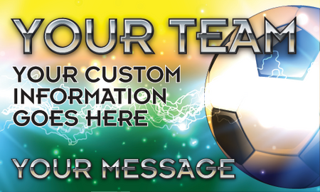 Soccer 3 x 5 Vinyl Banner- Lightning [VB-SC-LGT-35]