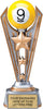 Billiards 9-Ball Triple-Star Victory Resin Trophy [RMV8-BL2]