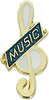 Music G Clef Enameled Pin [PCM-MC-CLF-85]