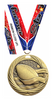 Flag Football 2.75 inch Blade 3D Diecast Medal [MBD2-FLGFB]