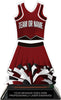 Cheer Uniform Colorix-T Acrylic Trophy - Maroon [TACR7-JSY-CH-MRN-Q]