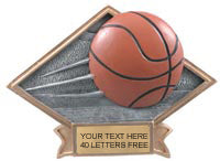 Basketball Dimensional Diamond Resin Trophy [RDJ6-BK]