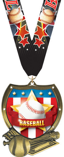 Baseball Shield Insert Medal [MSHLD-BS]
