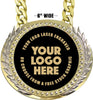 6 inch Presidential Metal Champ Chain w/ Black Engraving Plate [CECSPR-K]