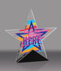 Acrylic Star with Black Accents - 7.5 inch [ATSTRI-7-FC-Q]