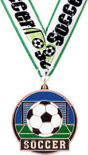 Soccer Enameled Medal [M2EP-SC-B]