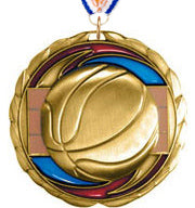 Basketball Epoxy Color Medal - Gold [MEC2-BK-G]