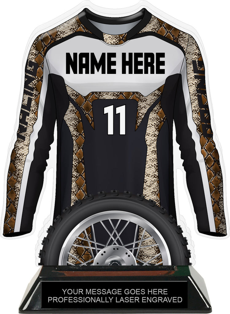 Motocross Jersey Colorix-T Acrylic Trophy - Snake Skin [TACR7-JSY-MOTOX-SNK-Q]