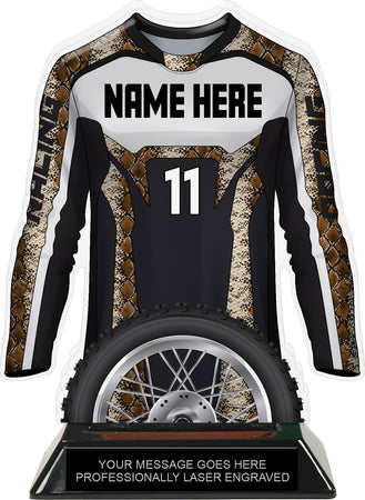 Motocross Jersey Colorix-T Acrylic Trophy - Snake Skin [TACR7-JSY-MOTOX-SNK-Q]