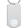 Volleyball Etched & Paint Filled Dog Tag [DTS-VB]
