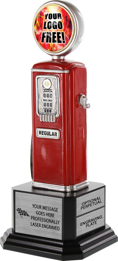 Regular Gas Pump Custom Insert Resin Trophy on Monument Base [TXSGPMB-87]
