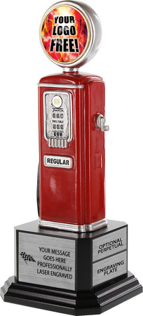 Regular Gas Pump Custom Insert Resin Trophy on Monument Base [TXSGPMB-87]