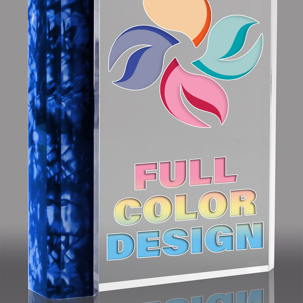 Blue Pearl Edge Plaques- Color