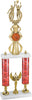 Basketball Sport Color Riser Two-Post Trophy [T2PCSR26-BK]