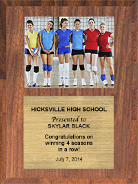 Traditional Woodgrain Vertical Photo Plaque -  6 x 8 inch [PV328-TWD]