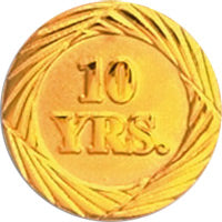 Anniversary Award Pins- 10 Years [PYR-10]