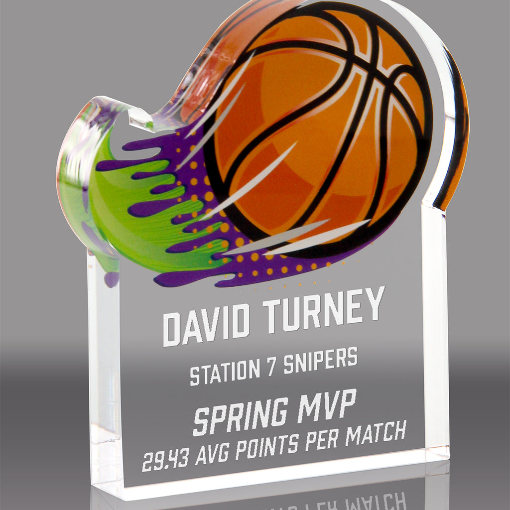 Basketball Splatters Acrylic Awards