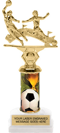 Soccer Stadium Sport Double Action Trophy - Male [TSSDA10-SCM]
