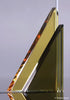 Optical Crystal Peak Award with Gold Corner Base 10.75