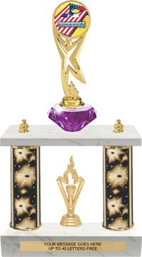 Two-Post Diamond Riser Star Victory Insert Trophy [TiDR2P14-J756]