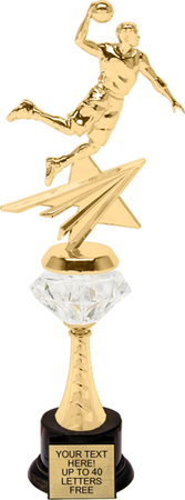 Basketball Male Rising Star Diamond Riser Trophy [TRDDRSS-13-BKM]