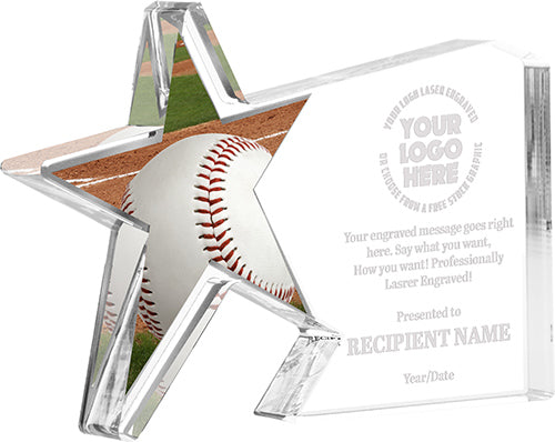 Baseball Galaxy Star Acrylic Awards
