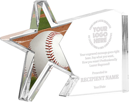 Baseball Galaxy Star Acrylic Award- 5.5x7.75 inch [ATDSTR-BS-5-Q]