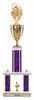 Two-Post Trophy w/ Rectangle/Oval Center Column w/ Cup [T3MC8]