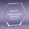 7 inch Multi Bevel Brilliance Hexagon Acrylic Award [ATMBHX-7-C]
