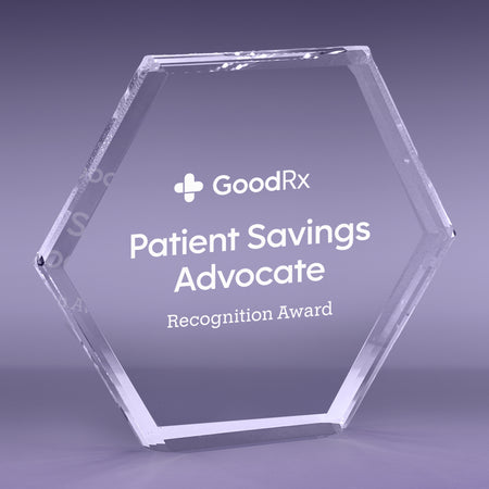 7 inch Multi Bevel Brilliance Hexagon Acrylic Award [ATMBHX-7-C]