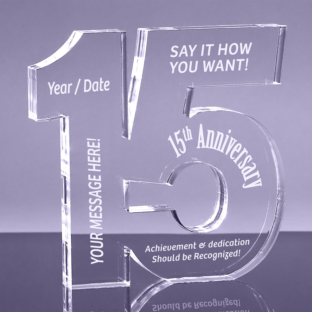 15 Acrylic Award - 6.5 x 6.5 x 1 inch Thick [ATNMNB-15-6-Q]