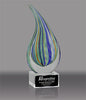 Multi-Colored Teardrop Art Glass Award 8.25