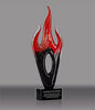 Red & Black Eternal Flame Art Glass Award 16