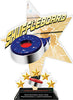Shuffleboard Shattered Star Colorix Acrylic Trophy- 10 inch [TACR10-STR-SHFLBRD-Q]