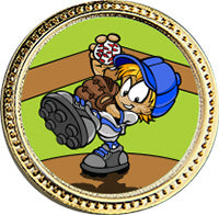 Baseball Round Insert Pin [P78RI-BS3]