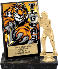 Tigers Mascot Billboard Plaque [PBB6-MSCT-TGR]