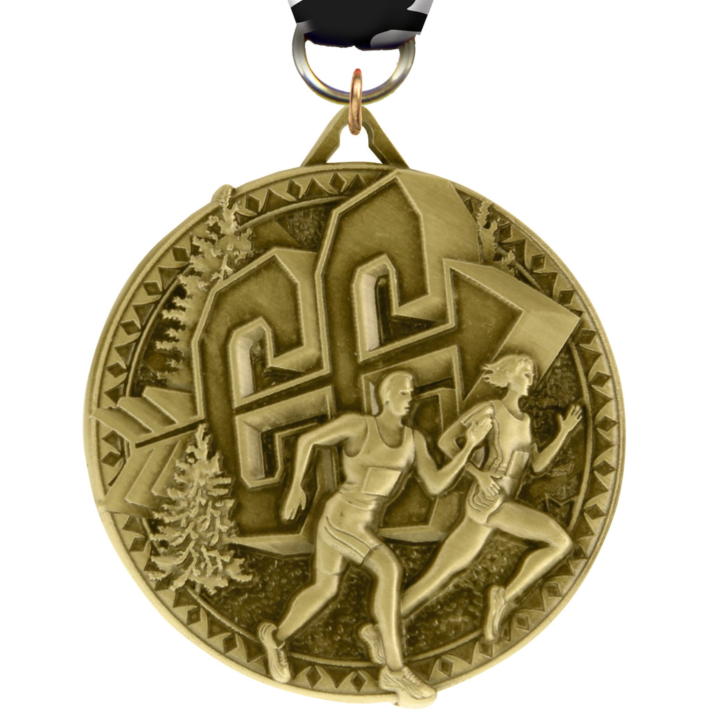 2" Cross Country Ultra-Impact 3-D Medal [MDTD2-CC]