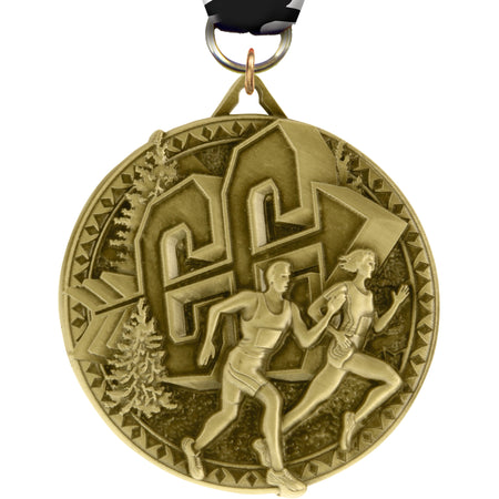 2" Cross Country Ultra-Impact 3-D Medal [MDTD2-CC]