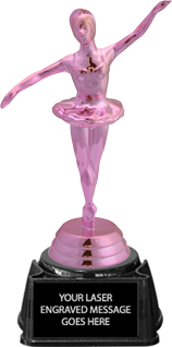 Ballet Pink Metallic Trophy on Synthetic Regal Base [TPNK7-BLT]